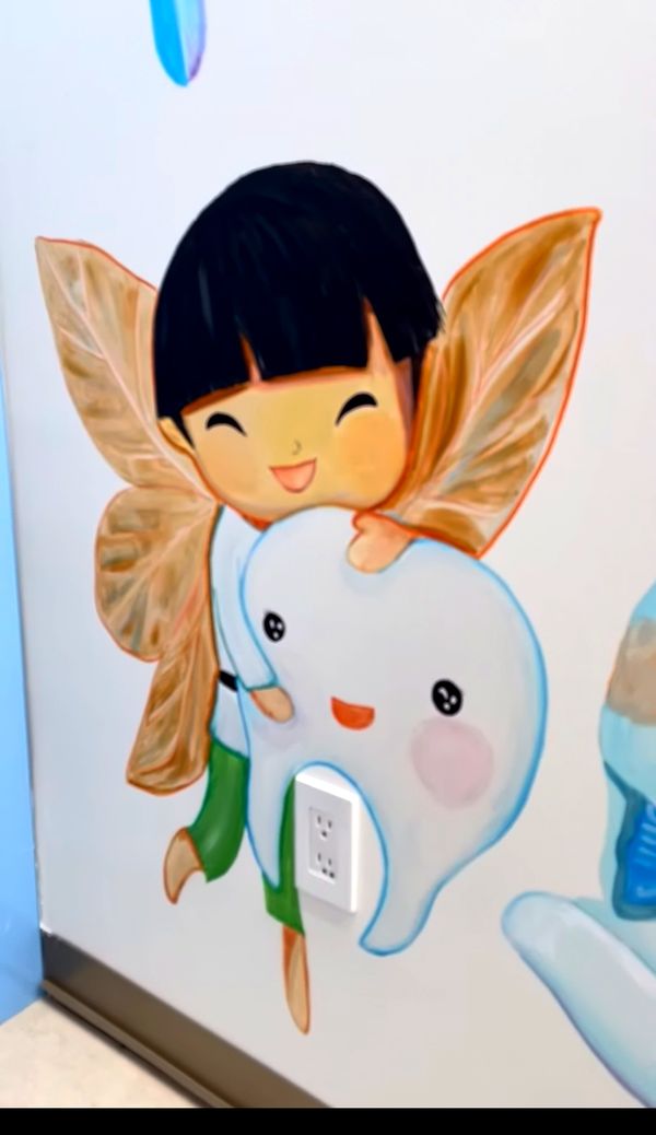 Dark-Haired Fairy (detail) — ANYX Dental Clinic — Thornhill