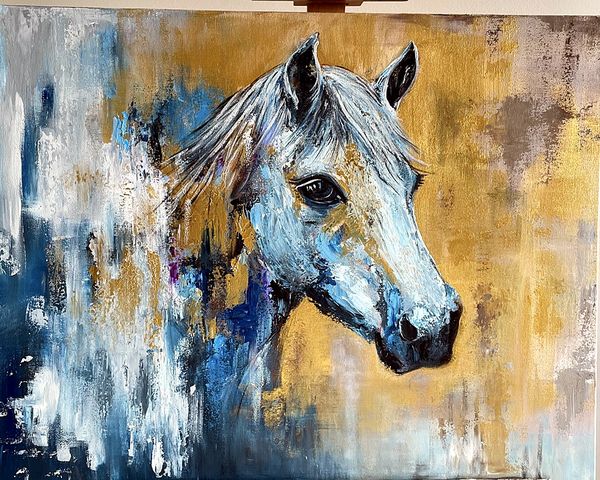 Horse — Spirit Animals — Acrylic, 30×24 in · In a private collection
